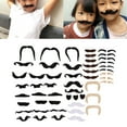 thumbnail image 4 of Artificial Eyebrow Beard, Comfortable Safe Soft Flannel Firm Connection Funny  Adhesion Fake Eyebrow Beard Set Easy To Remove  For Theme Party, 4 of 8