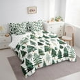 thumbnail image 3 of jejeloiu Kawaii Christmas Tree Bedding Comforter Set 7-Piece,Merry Xmas King Bedding Sets,Green White Bed Sheets For Boy Kids,Microfiber Bedroom Decor Reversible, 3 of 8