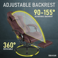 thumbnail image 6 of Gaming Chair for Adults, Ergonomic Office Computer Chairs with Pocket Spring Cushion, PU Breathable Materials Video Game Chair, Linkage Armrest and Footrest Game Chairs Brown, 6 of 7