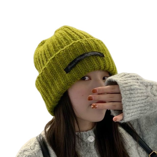 Sonducket Gorro de punto para hombre y mujer, gorro de senderismo portátil y transpirable para estudiantes, gorro cálido elástico a la Sombreros Verde