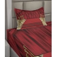 thumbnail image 2 of Ambesonne Theatre Fitted & Top Sheet Set with Sham, Carpet Gala Stage Curtain, Red and Yellow, 2 of 4