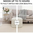 thumbnail image 4 of Round Pouf Ottoman 20 x 20 x 14 Inches Boho Poof Home Decor Floor Pouffe Ottoman Foot Rest for Couch Sofa Bean Bag Chairs Living Room Bedroom Ivory, 4 of 7