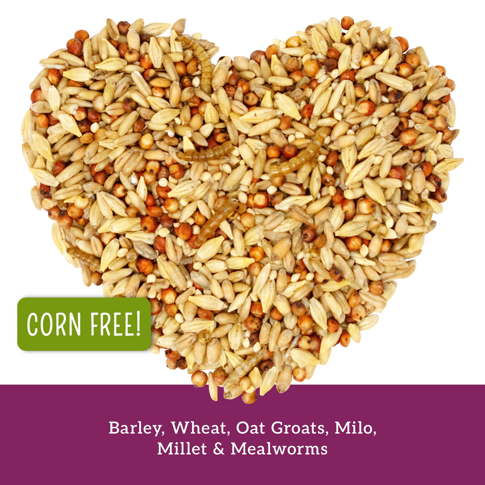 (4 pack) Love My Girls 5-Grain & Worms Gourmet Chicken Treats, 5 lb. Bag, 1-Pack