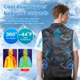 thumbnail image 4 of Chaleco refrigerante YMTHE con 2 ventiladores para hombre 3XL-4XL con suministro de aire, 4 of 6