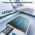 thumbnail image 5 of 240W USB C Extender Adapter Type C Male to Female Extender 40Gbps Faster Charging Supports 8K@60Hz Video Output, 5 of 8