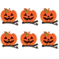 thumbnail image 2 of 6 piezas de pinzas para el pelo de Halloween para disfraces de bebés, mujeres y niñas, horquillas para el pelo para fiestas de festivales Calabaza 2, 2 of 9