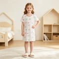 thumbnail image 5 of IFNWSV Girls Short Sleeve Summer Sleepwear Dresses Crew Neck A Line Cotton Nightgown Lightweight Pajama Dress Multicolor 12-13 Years, 5 of 7