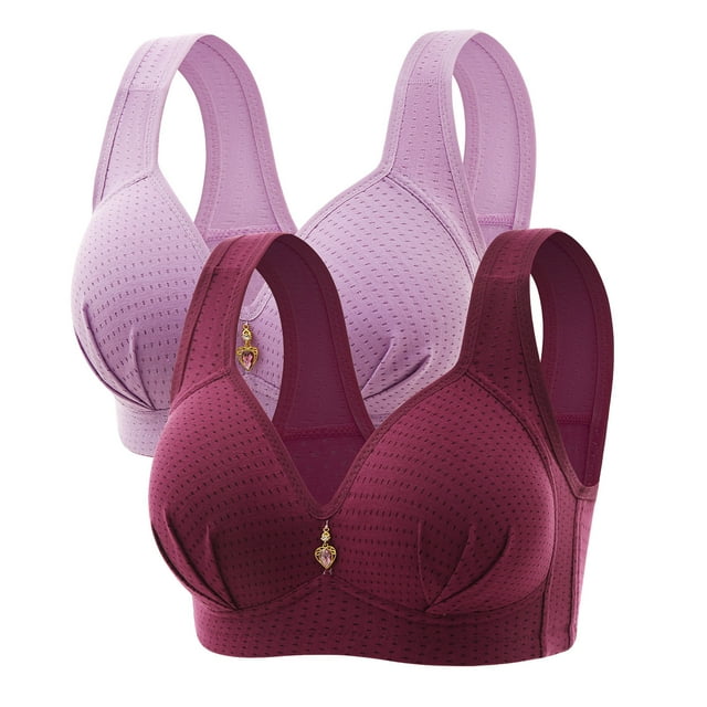Bras for Women, Womans Embroidered Glossy Comfortable Breathable Bra Underwear No Rims