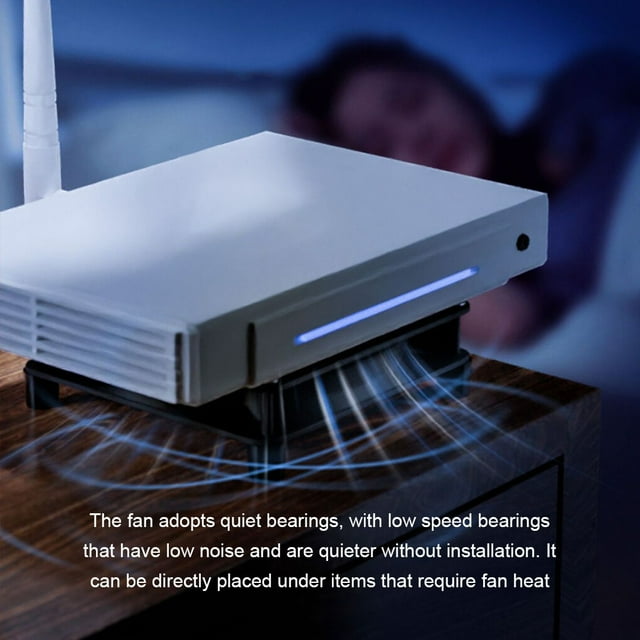 kurtrusly Office USB Powered Cooling Fan Living Room Bedroom TV Box Computer Router Strong Wind External Fan Accessories 12cm Type 1
