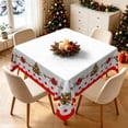 thumbnail image 4 of Tchckioa Merry Christmas Square Tablecloth,52x52 Inch Waterproof Table Cover for Kitchen, 4 of 7