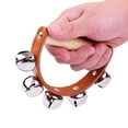 thumbnail image 4 of Handbell Hand Bells with 5pcs Jingle Bells Wood Handle Musical Instrument Toy for Music Class, 4 of 8