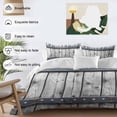 thumbnail image 3 of 3 Piece Grey Wood Grain Duvet Cover Set Queen Size,Microfiber Comforter/Quilt Cover with Corner Ties and 2 Pillowcases,Country Vintage Barn Door Rustic Lodge All Season Bedding with Zipper Closure, 3 of 8