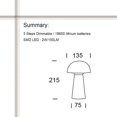 thumbnail image 2 of USB Mushroom Light Mini Light, Night Light with Adjustable Brightness, Small lamp for Baby Breastfeeding, dimmable Three-Level Warm Light, (White) Black, 2 of 7