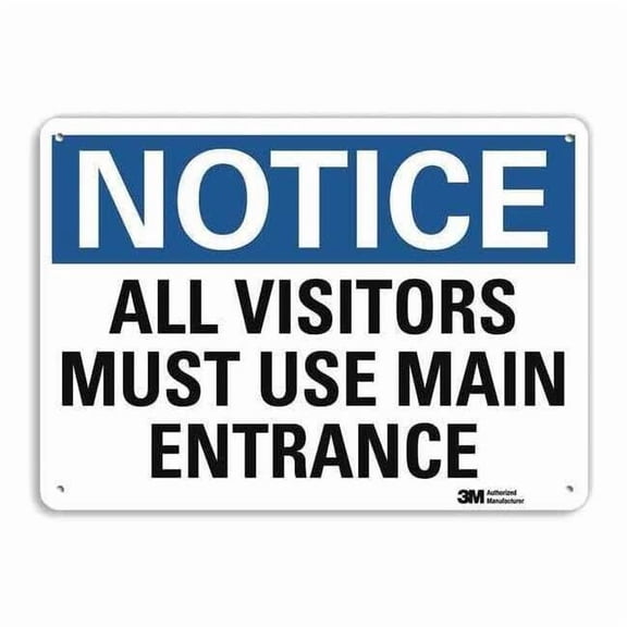 Lyle Notice Sign,10 in x 14 in,Aluminum U5-1067-RA_14X10