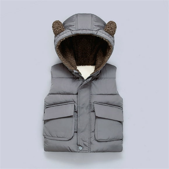 EDFBUYKRS Manteau Garçon Taille 8 Vert Enfants Tout-Petits Bébé Filles Garçons Automne Hiver Chaud Épais à Capuche avec Oreilles Manches Longues Gilet Veste Vêtementsveste pour Enfants avec Capuchemanteaux Garçons Taille 10-12 Duvet