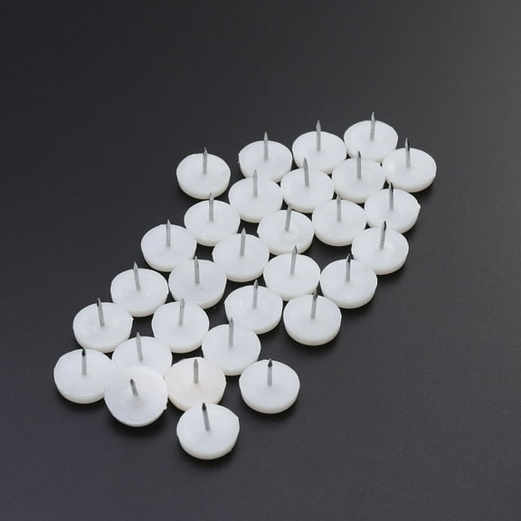 WORGEOUS 50PCS 6x22mm Furniture Nail Nylon Sofa Nails Tacks Decorative Sofa Furniture Tacks (White)