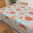 thumbnail image 4 of Vintage Light Sky Blue Floral Rectangle Tablecloth,Waterproof Stain Resistant Table Cover for Holiday Kitchen Dining Room Decor,60x102 Inch, 4 of 7