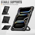 thumbnail image 5 of Case for iPad Pro 13 inch M4 2024/ M5 2025, 360 Rotating Stand Handle Pencil Holder Shoulder Strap Heavy Duty Shockproof Cover, Black, 5 of 7