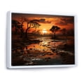 thumbnail image 2 of Designart "Oasis Sunset in Africa I" African Floater Framed Canvas Print, 2 of 7