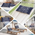 thumbnail image 6 of Japanese Throw Pillow Covers, Navy Blue Country Flowers Leaves Aesthetic Soft Breathable Pillow Cases with Invisible Zipper for Sleeping, Small Pillowcases for Couch Bed Sofa Chair 16x24 Inches, 6 of 9