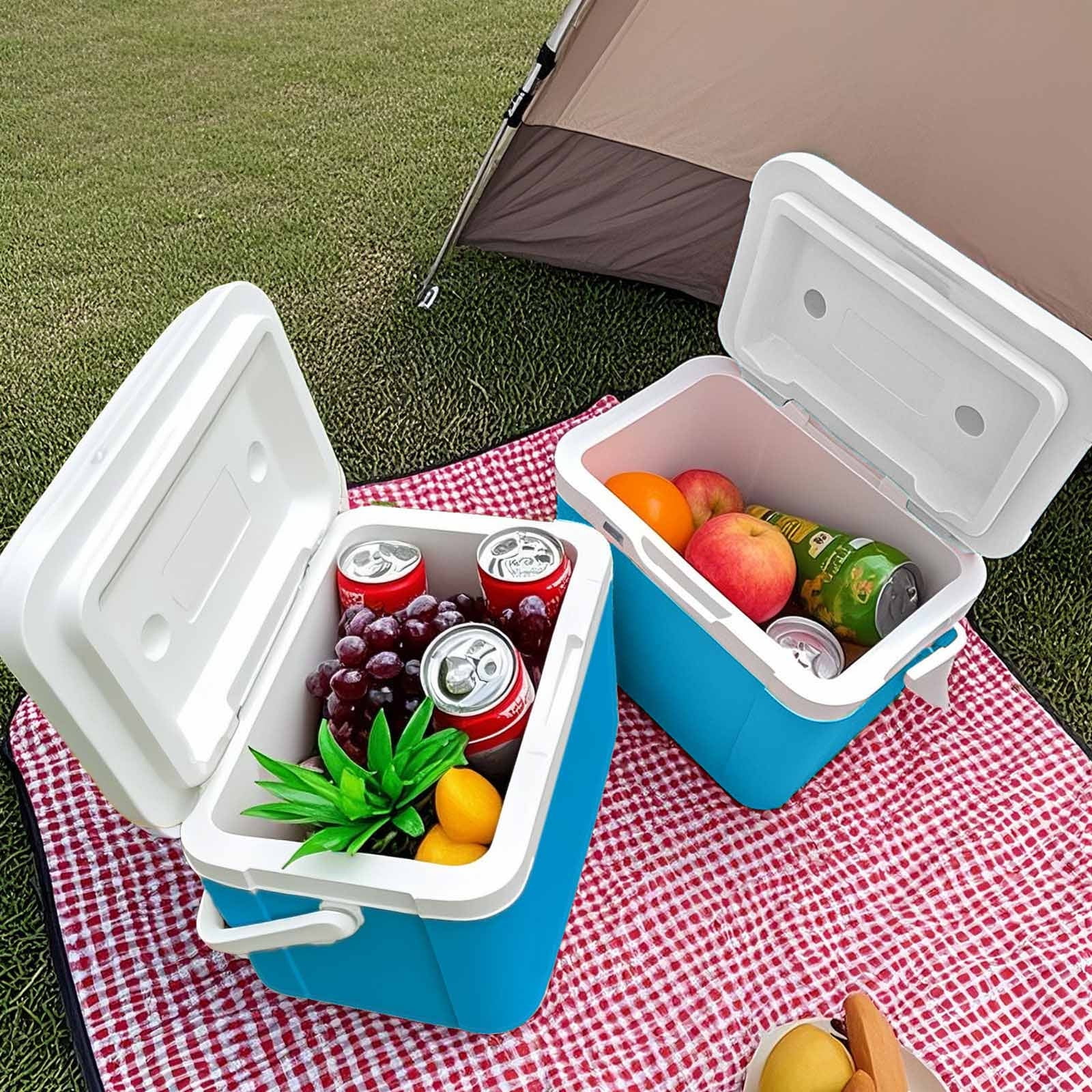 Camping Cooler Cooler With Handle Portable Refrigerator Keep Cool For 72 96 Hours Small Ice Chest Hard Food Storage For Beach Camping Sports Camping Hiking