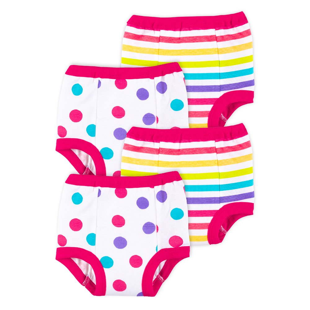 Little Star Organic Toddler Girl Training Pants, 4 Pack