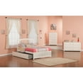 thumbnail image 3 of Richmond Platform Bed with Matching Foot Board with Twin Size Urban Trundle Bed, White, Twin, 3 of 5