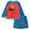 Red / blue, elmo & cookie monster, variant on Sesame Street Elmo Cookie Monster Raglan Rash Guard and Swim Trunks UPF 50+ Outfit Set Infant to Toddler