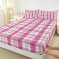 thumbnail image 3 of Manfei Teens Children Retro Grid 4-Piece Full Size Sheets,Abstract Vintage Plaid Bed Sheets,Geometric Theme Lightweight Sheet Sets,Super Cozy Room Decor, 3 of 7