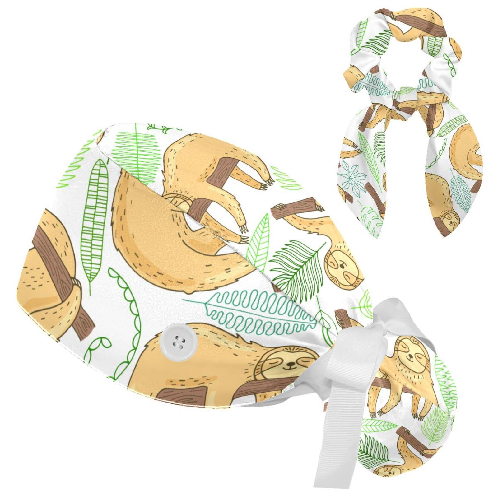 Dinosaur Green Bone Scrub Cap, Adjustable Tie Back Hat, One Size 11 thumbnail image