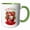 Green/White, variant on 3drose, Sweet Devon Rex Kitty for Cat Moms Christmas Holiday Celebration, 11oz Two-tone Yellow Mug