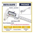 thumbnail image 2 of IP54 Digital Caliper Metal Ruler Gauge Stainless Steel Electronic Vernier Calipers Micrometer Depth Measuring Tools 6In/150mm ,Easy to Use, 2 of 8