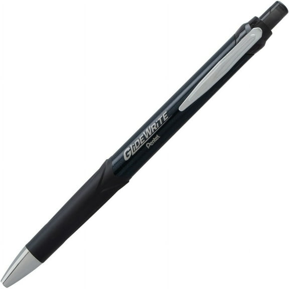 Pentel GlideWrite Signature 1.0mm Ballpoint Pen - 1 mm Pen Point Size - Black Gel-based Ink - 12 / Dozen | Bundle of 5
