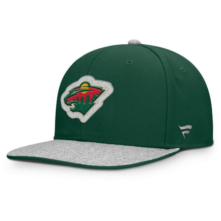 Men s Fanatics Green Minnesota Wild Fundamentals Loden Snapback Hat