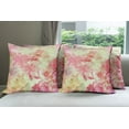 thumbnail image 6 of Ambesonne Floral Throw Pillow Cover 4 Pack, Retro Design Old Grunge, 16", Pink and Green, 6 of 7