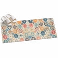 thumbnail image 2 of Hallway Runner Rug 2'x6', Boho Morocco Kitchen Runner Rugs Non-Slip Carpet Mats, Retro Farmhouse Ethnic Neutral Aesthetic Bedside Rugs Runners Washable Floor Carpet for Bathroom Laundry Room, 2 of 8