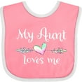 thumbnail image 3 of Inktastic My Aunt Loves Me Heart Boys or Girls Baby Bib, 3 of 4
