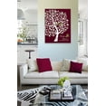 thumbnail image 4 of MuralMax - His, Her Personalized Canvas Wall Art - Custom Tree With Heart Initials, Names, Date - Gifts For Milestone Occasions, Wedding Anniversary, Housewarming - Burgundy - Size 12x16, 4 of 6