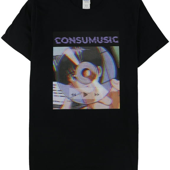 Tags Weekly Mens Consume Music Graphic T-Shirt, Black, Medium