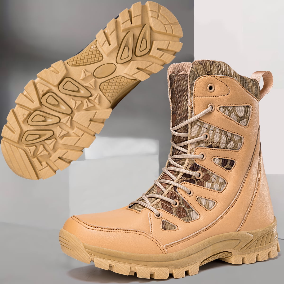 VOVORY Winter Warm Mens Snow Boots Male Lightweight Hiking Desert Boots Outdoor Sport Walking Shoes for Women