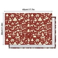 thumbnail image 6 of Red Christmas Icon Pattern Summer Placemats Table Placemats Set Of 4-Linen Kitchen Washable Placemats Table Mats 11.8"x17.7" Non-Slip Heat Resistant, 6 of 6