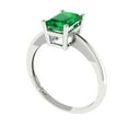 thumbnail image 2 of Solitaire Engagement Ring for Women - 1ct Simulated Emerald in 14K White Gold Promise Ring, 2 of 6