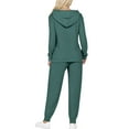 thumbnail image 4 of UVN Two Piece Outfits for Women Long Sleeve Hoodies Tops And Pants Pajamas Sets Casual Fall Winter Lounge Set with Pockets, 4 of 8
