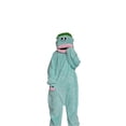 thumbnail image 2 of Couple Matching Big Mouth Monster Onesie Pajamas Thick Coral Fleece Cozy One Piece Loungewear Holiday Party Novelty Outfit (Only Set) Light Blue S, 2 of 4