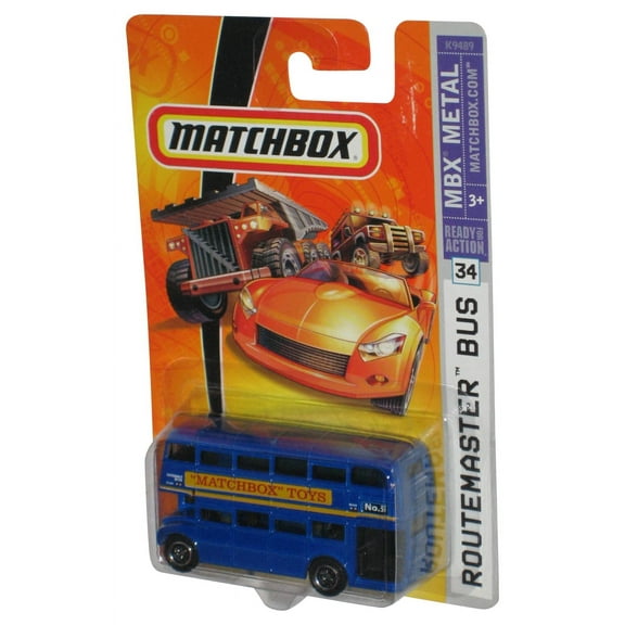 Matchbox MBX Metal (2007) Blue Routemaster Bus Die-Cast Toy #34