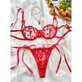 thumbnail image 4 of Ropa interior de malla con anillo de acero y bordado de amor romántico popular europeo y americano para mujer, 4 of 5