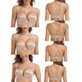 thumbnail image 7 of Exerin Women's Strapless Bras Underwire Anti-Slip Padded Multiway Push Up Bra(Beige,32DD), 7 of 7