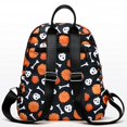 thumbnail image 6 of Lightweight Large Capacity Halloween Backpack For Adults, Multi Pocket Travel School Bag With Spooky Print, Versatile Shoulder Bag For Camping, White, 6 of 9