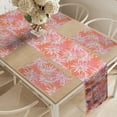 thumbnail image 2 of Ambesonne Floral Table Runner & Placemats, Chrysanthemum Flowers Design, Placemat 4 pcs + Runner 16"x90", Burnt Sienna Pink, 2 of 2