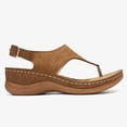 thumbnail image 6 of longantii Orthopedic Casual Sandals for Women Non Slip Slip on Arch Support Summer Flat Sandals Lightweight Work Shoes 2026 Vacation Beach Orthopedic Shoes Brown, 6 of 9